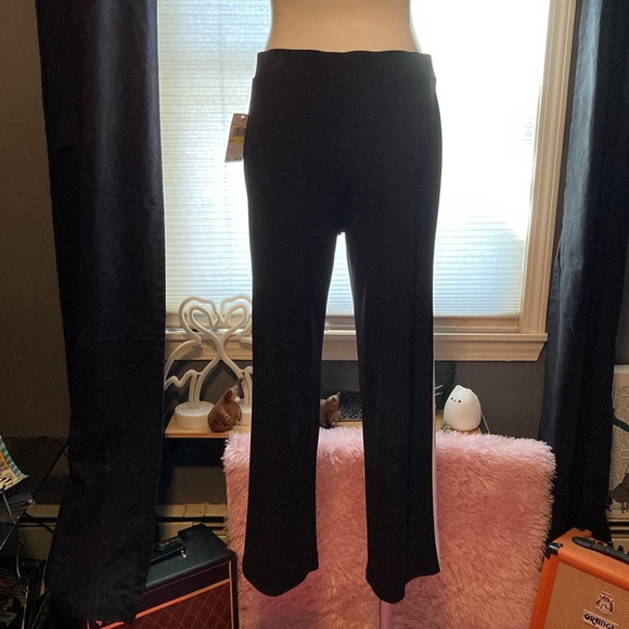 Michael Kors pull on black pants/ single white stripe on either side size M NWT - Picture 6 of 8